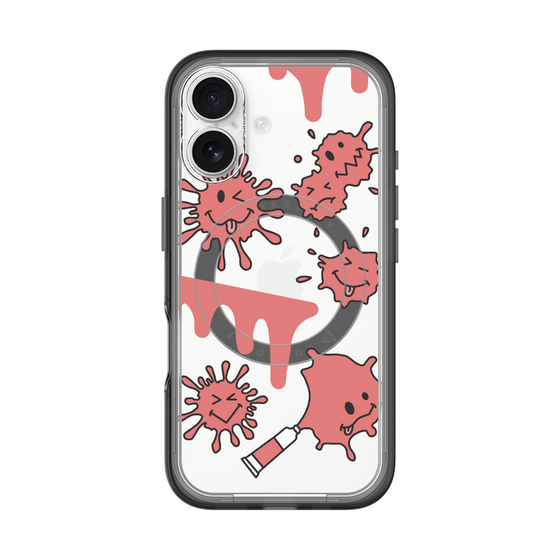 スリムプロテクションプレミアムケース with MagSafe［ PAINTING SMILE Red ］