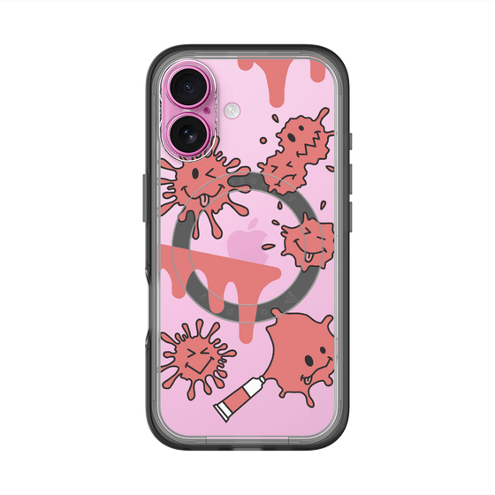 スリムプロテクションプレミアムケース with MagSafe［ PAINTING SMILE Red ］