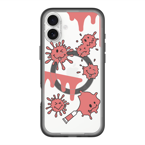 スリムプロテクションプレミアムケース with MagSafe［ PAINTING SMILE Red ］