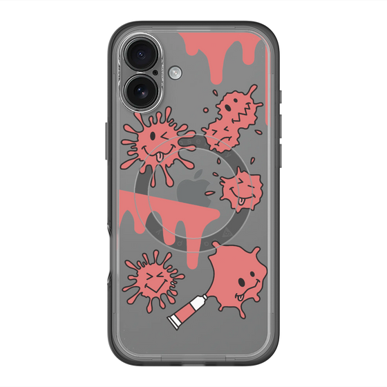 スリムプロテクションプレミアムケース with MagSafe［ PAINTING SMILE Red ］