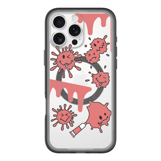 スリムプロテクションプレミアムケース with MagSafe［ PAINTING SMILE Red ］