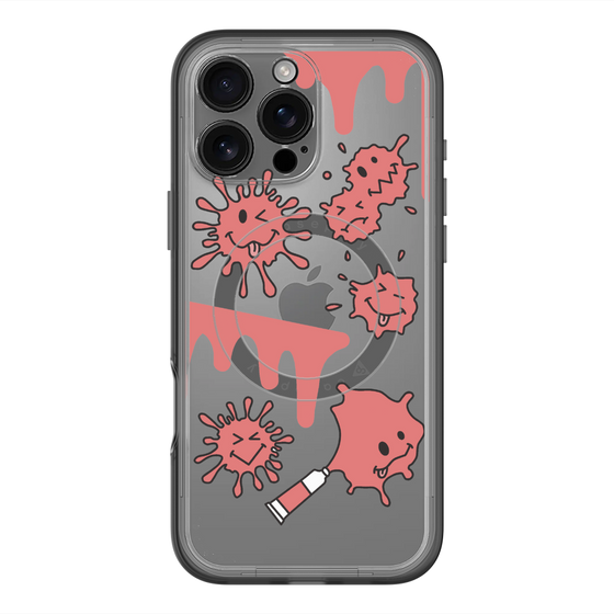 スリムプロテクションプレミアムケース with MagSafe［ PAINTING SMILE Red ］