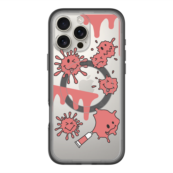 スリムプロテクションプレミアムケース with MagSafe［ PAINTING SMILE Red ］