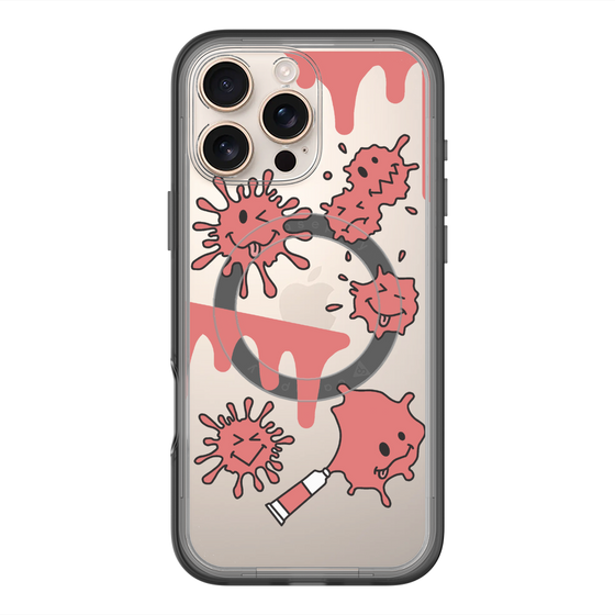 スリムプロテクションプレミアムケース with MagSafe［ PAINTING SMILE Red ］