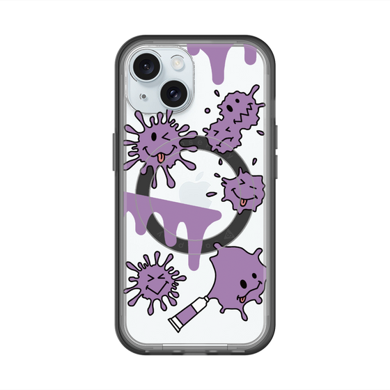 スリムプロテクションプレミアムケース with MagSafe［ PAINTING SMILE Purple ］