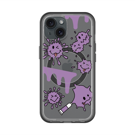 スリムプロテクションプレミアムケース with MagSafe［ PAINTING SMILE Purple ］