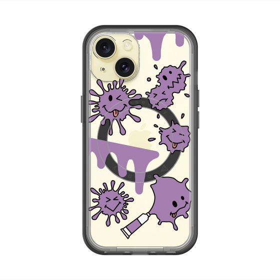 スリムプロテクションプレミアムケース with MagSafe［ PAINTING SMILE Purple ］
