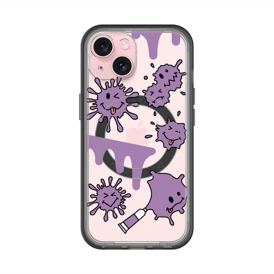 スリムプロテクションプレミアムケース with MagSafe［ PAINTING SMILE Purple ］