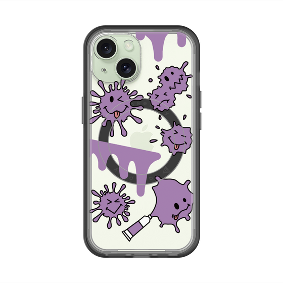 スリムプロテクションプレミアムケース with MagSafe［ PAINTING SMILE Purple ］