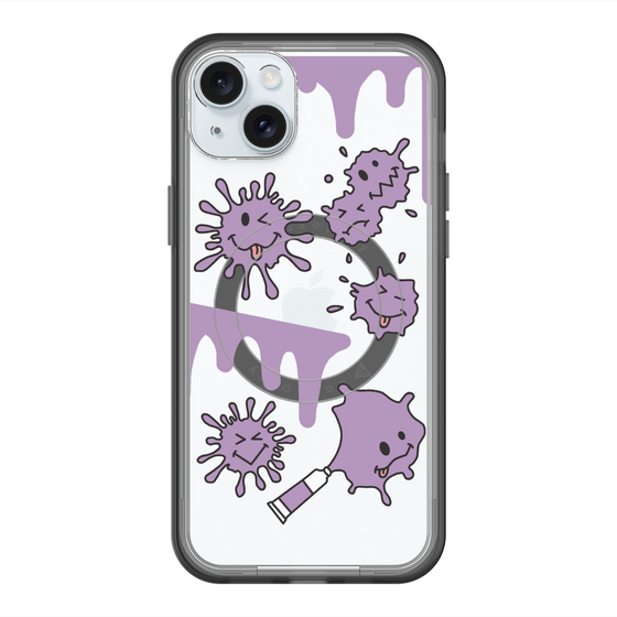 スリムプロテクションプレミアムケース with MagSafe［ PAINTING SMILE Purple ］