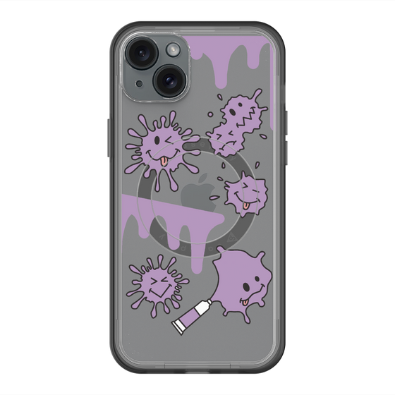 スリムプロテクションプレミアムケース with MagSafe［ PAINTING SMILE Purple ］