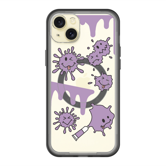 スリムプロテクションプレミアムケース with MagSafe［ PAINTING SMILE Purple ］