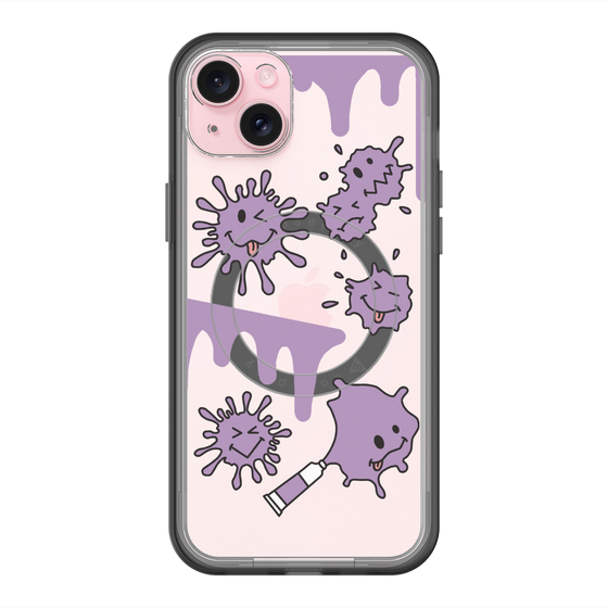 スリムプロテクションプレミアムケース with MagSafe［ PAINTING SMILE Purple ］