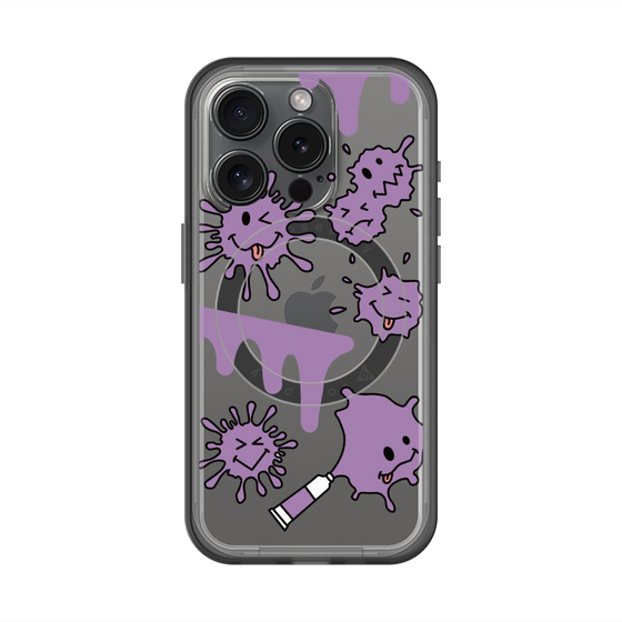 スリムプロテクションプレミアムケース with MagSafe［ PAINTING SMILE Purple ］