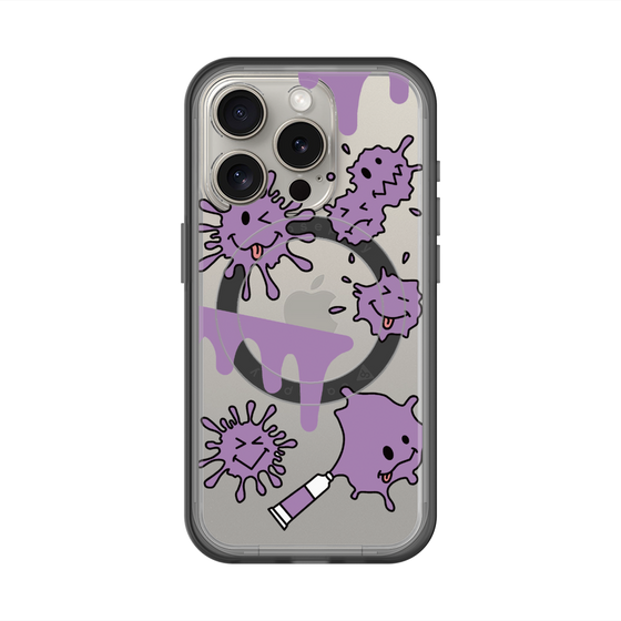 スリムプロテクションプレミアムケース with MagSafe［ PAINTING SMILE Purple ］