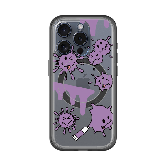 スリムプロテクションプレミアムケース with MagSafe［ PAINTING SMILE Purple ］
