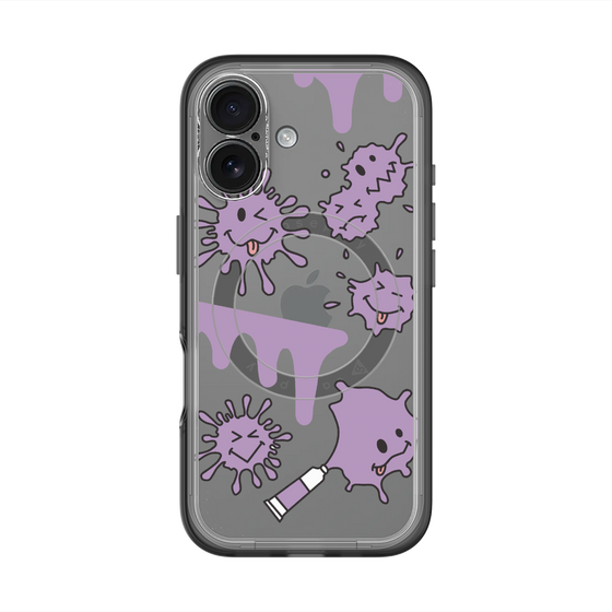 スリムプロテクションプレミアムケース with MagSafe［ PAINTING SMILE Purple ］