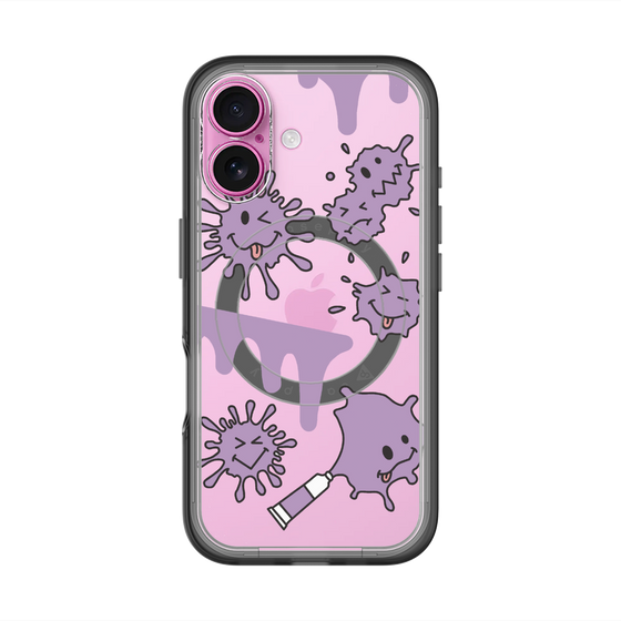 スリムプロテクションプレミアムケース with MagSafe［ PAINTING SMILE Purple ］
