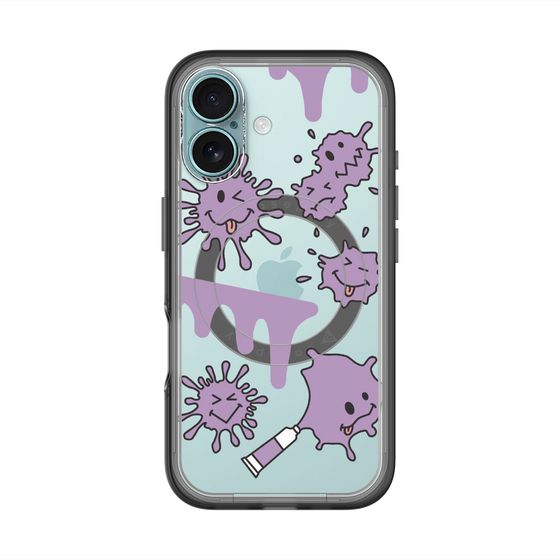 スリムプロテクションプレミアムケース with MagSafe［ PAINTING SMILE Purple ］