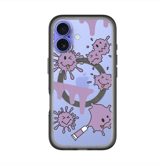 スリムプロテクションプレミアムケース with MagSafe［ PAINTING SMILE Purple ］