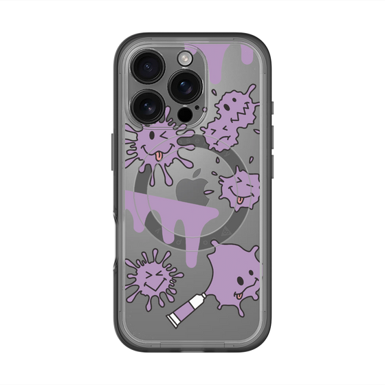 スリムプロテクションプレミアムケース with MagSafe［ PAINTING SMILE Purple ］