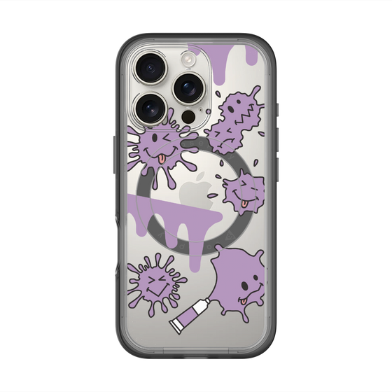 スリムプロテクションプレミアムケース with MagSafe［ PAINTING SMILE Purple ］