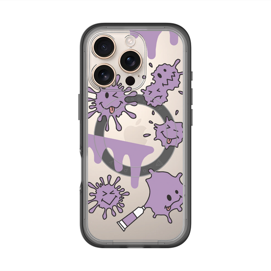 スリムプロテクションプレミアムケース with MagSafe［ PAINTING SMILE Purple ］