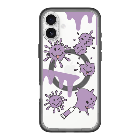 スリムプロテクションプレミアムケース with MagSafe［ PAINTING SMILE Purple ］