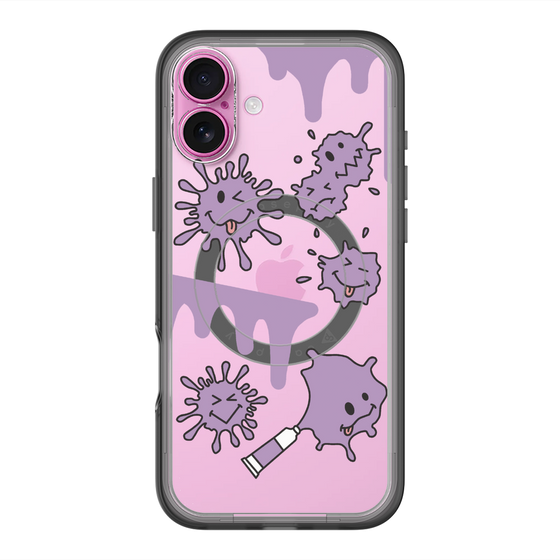 スリムプロテクションプレミアムケース with MagSafe［ PAINTING SMILE Purple ］