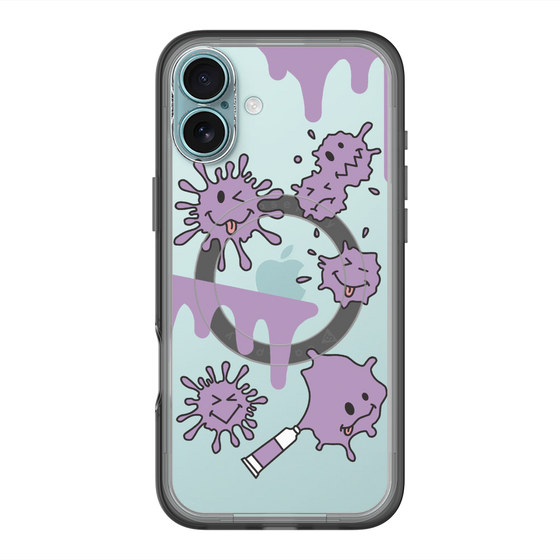 スリムプロテクションプレミアムケース with MagSafe［ PAINTING SMILE Purple ］
