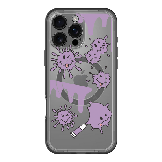 スリムプロテクションプレミアムケース with MagSafe［ PAINTING SMILE Purple ］