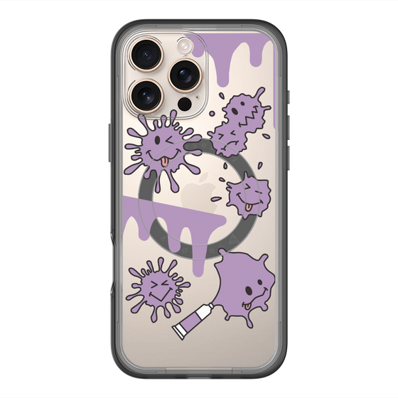 スリムプロテクションプレミアムケース with MagSafe［ PAINTING SMILE Purple ］