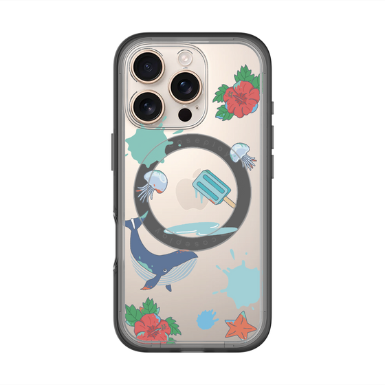 スリムプロテクションプレミアムケース with MagSafe［ DRAWING PAPER Blue ］