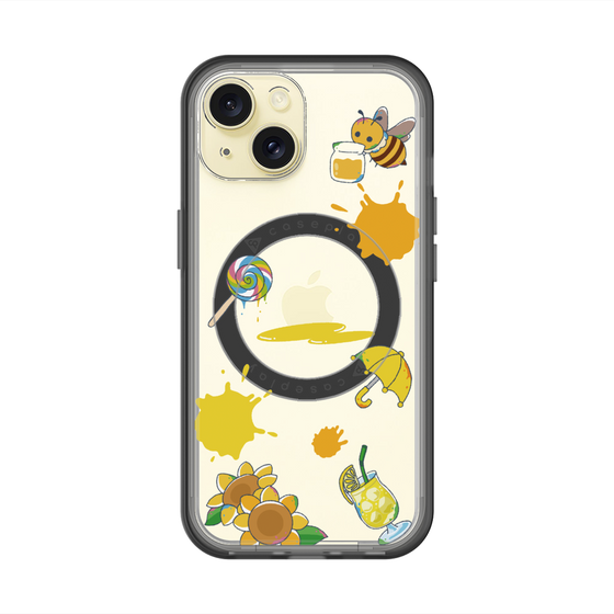 スリムプロテクションプレミアムケース with MagSafe［ DRAWING PAPER Yellow ］