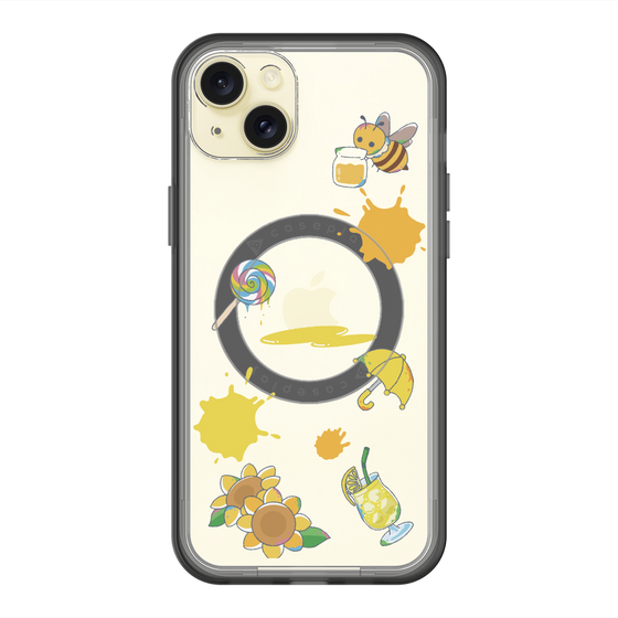 スリムプロテクションプレミアムケース with MagSafe［ DRAWING PAPER Yellow ］