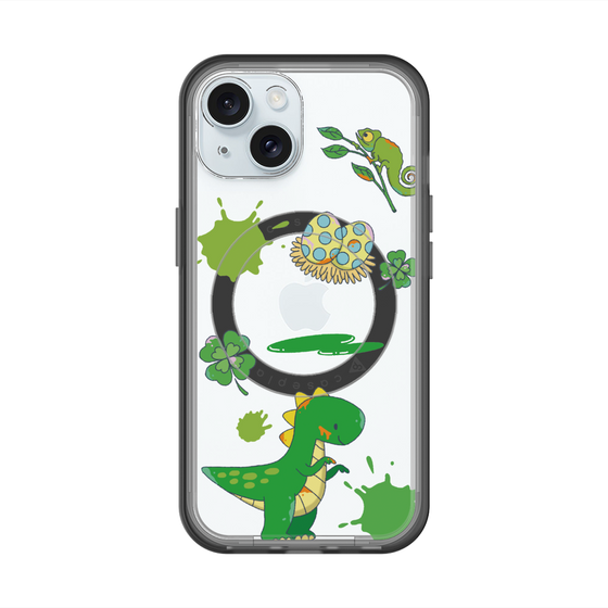 スリムプロテクションプレミアムケース with MagSafe［ DRAWING PAPER Green ］