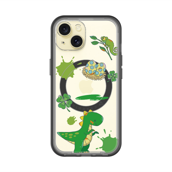 スリムプロテクションプレミアムケース with MagSafe［ DRAWING PAPER Green ］
