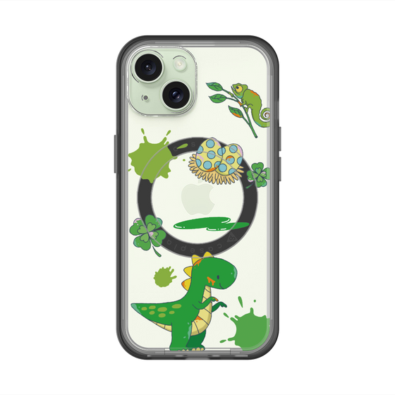 スリムプロテクションプレミアムケース with MagSafe［ DRAWING PAPER Green ］