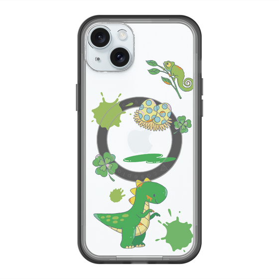 スリムプロテクションプレミアムケース with MagSafe［ DRAWING PAPER Green ］