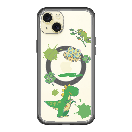 スリムプロテクションプレミアムケース with MagSafe［ DRAWING PAPER Green ］