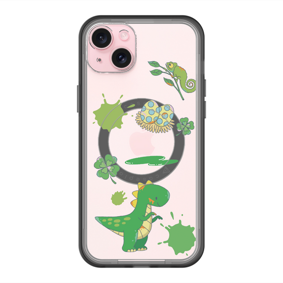 スリムプロテクションプレミアムケース with MagSafe［ DRAWING PAPER Green ］