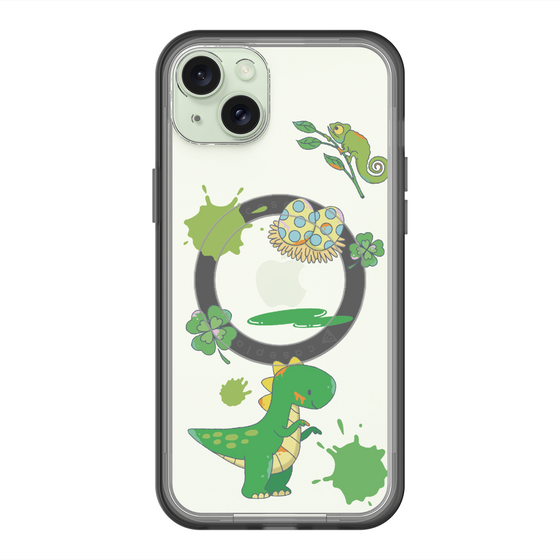 スリムプロテクションプレミアムケース with MagSafe［ DRAWING PAPER Green ］