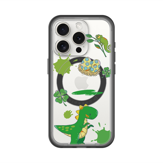 スリムプロテクションプレミアムケース with MagSafe［ DRAWING PAPER Green ］