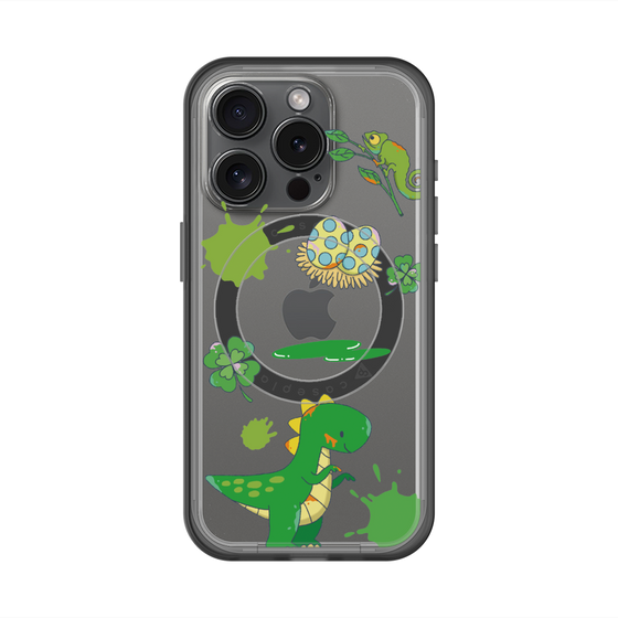 スリムプロテクションプレミアムケース with MagSafe［ DRAWING PAPER Green ］