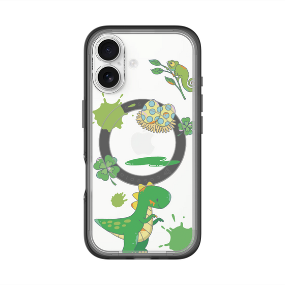 スリムプロテクションプレミアムケース with MagSafe［ DRAWING PAPER Green ］