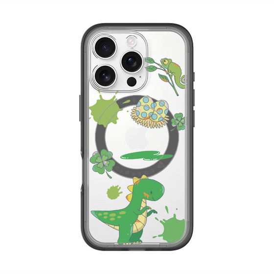 スリムプロテクションプレミアムケース with MagSafe［ DRAWING PAPER Green ］