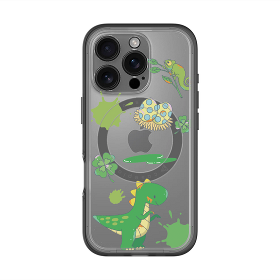 スリムプロテクションプレミアムケース with MagSafe［ DRAWING PAPER Green ］