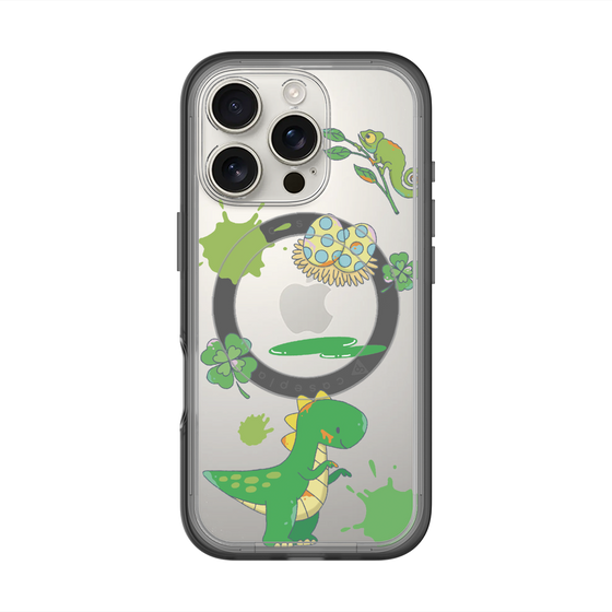 スリムプロテクションプレミアムケース with MagSafe［ DRAWING PAPER Green ］