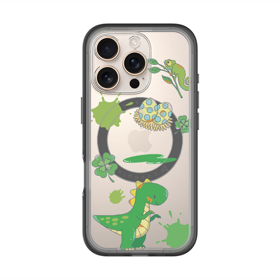 スリムプロテクションプレミアムケース with MagSafe［ DRAWING PAPER Green ］