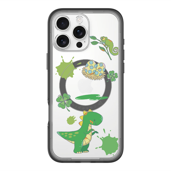 スリムプロテクションプレミアムケース with MagSafe［ DRAWING PAPER Green ］